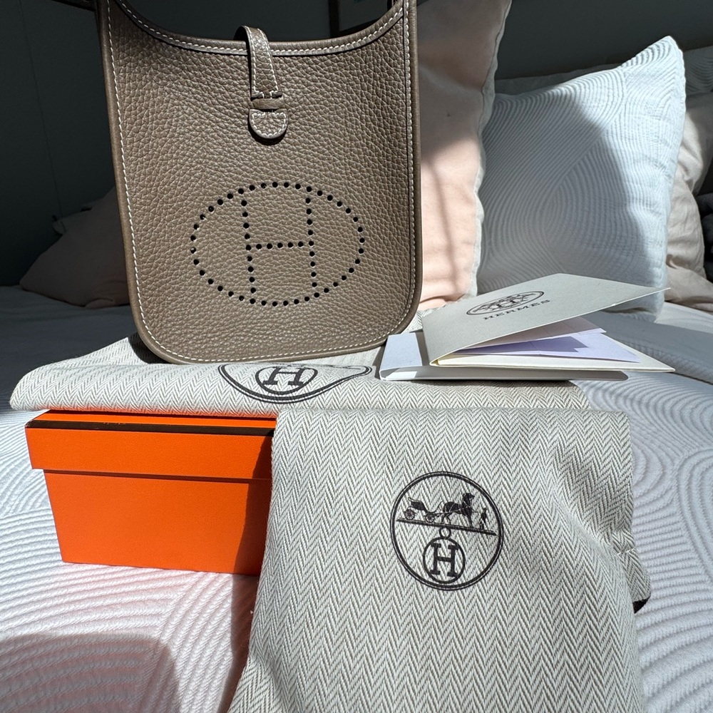 Hermes Evelyne- TPM, Etoupe, Crossbody Bag